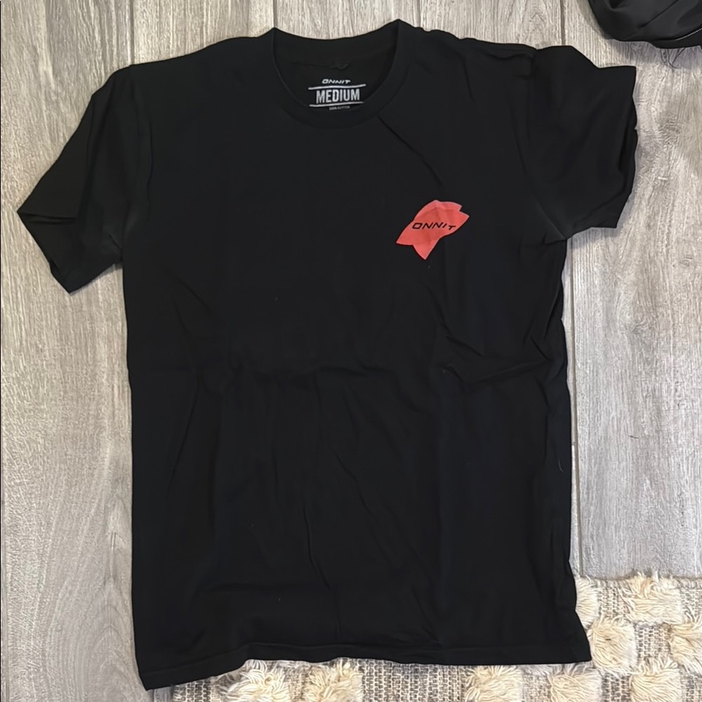 Black Onnit T-Shirt with Red Logo